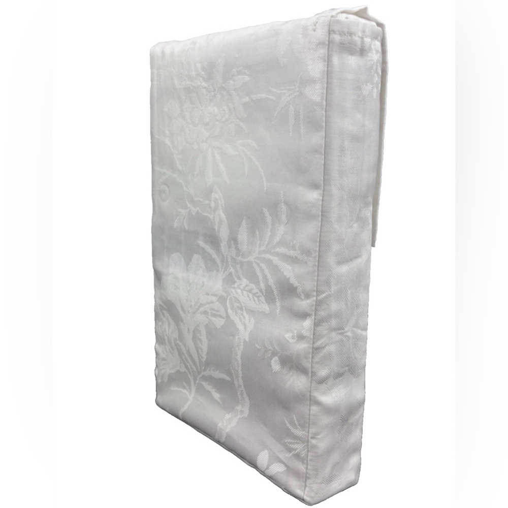Ralph Lauren Bethany Jacquard KING Pillowcases BEIGE Floral Organic Cotton 2PC - Picture 9 of 10